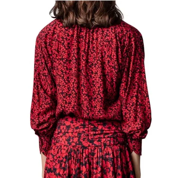 Zadig & Voltaire Tristan Floral Blouse, Size L - Picture 2 of 11